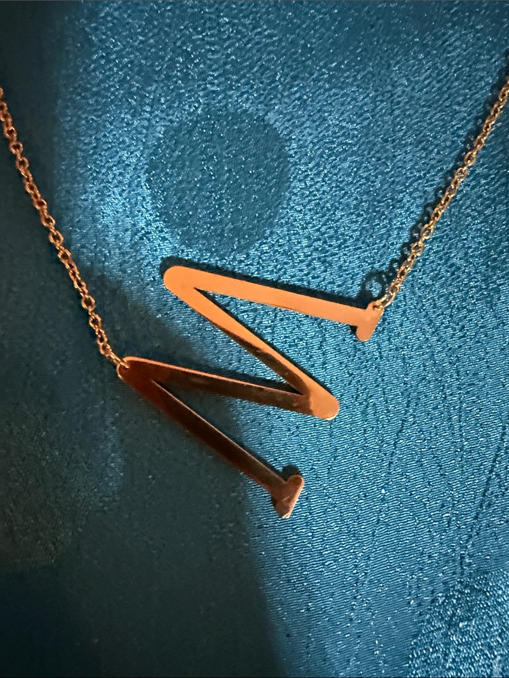 Gold Letter M Pendant Necklace - Personalized Initial Jewelry